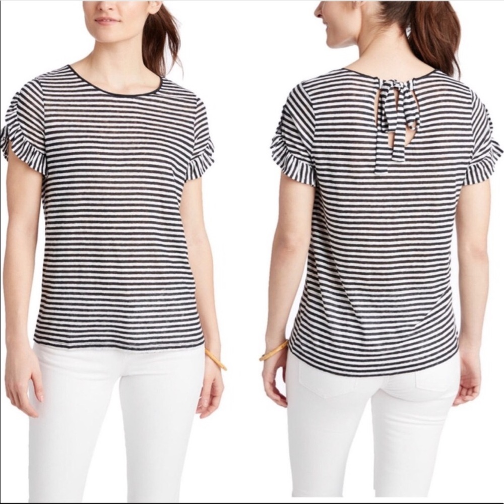 Vineyard Vines Striped Ruffle Sleeve